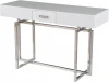 P-MJ-003.2casa Стол-консоль Гарда P-MJ-003, 120х40х76 см, белый/хром IST-CASA