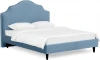 652889 Кровать Queen II Victoria L 1600 ОГОГО (арт.652889), (Ткань/Голубой)