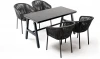 RСR4T1-5-SET gray "Рио" обеденная группа на 4 персоны, стол HPL "серый гранит", цвет серый 4SIS арт.УТ-00005982