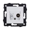 REA-021WH Розетка двойная TV (мама) + RJ45 белый Kollinger REA-021WH для Aspekt, Eleganz, Reflex