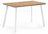 489654 Стол Notta Тринити Лофт 120 25 мм белый матовый / дуб вотан 489654