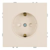49906 Розетка с заземлением и шторками (кашемир, soft touch) Stekker Эмили 49906
