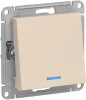 ATN000263 Выключатель встраиваемый одноклавишный с подсветкой (бежевый) Systeme Electric AtlasDesign ATN000263