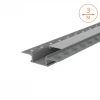WAP-I-61/14/3000-A Профиль алюминиевый под шпатлевку встраиваемый серый 61х14х3000мм Wolta WAP WAP-I-61/14/3000-A