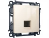 MA312005 Комплект механизма Ethernet RJ-45 розетки экранированной с автоматической защитной шторкой встраиваемый (бежевый глянец) Ambrella Volt QUANT MA312005
