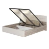 Н00166701 Кровать БТС с подъёмным механизмом Урбан КР-18 160х200, Дуб смоки, Кашемир