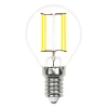 LED-G45-5,5W/3000K/E14/CL/SLF Лампа светодиодная, форма "шар", прозрачная, теплый белый свет 3000K Volpe Optima Филамент LED-G45-5,5W/3000K/E14/CL/SLF