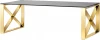 УТ000004648 Журнальный стол Stool Group 120*60 КРОСС золото стекло smoke УТ000004648
