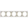 WL03-Frame-05-white-GD Рамка на 5 постов Werkel Snabb, белый с золотом