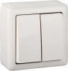 VA56-232I-B Выключатель накладной двухклавишный (белый) Systeme Electric VA56-232I-B