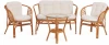 10090 Комплект для отдыха "BAHAMA" (диван + 2 кресла + стол со стеклом ) /с подушками/ Honey (мед)