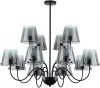 6570/12C Потолочная люстра ярусная на штанге Lumion Smoky 6570/12C черный/дымчатый/металл/стекло G9 12*20W 220V