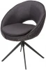 621M05764 Стул ANABEL 360 град. поворот Черный  Maison 99# / OTE COBBLE 457 / серый каркас, ®DISAUR (арт.621M05764)