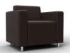 134974 Кресло Лига-093 ВН (ДСП,Брус,Фанера,Экокожа/Коричневый) Лига Диванов 134974