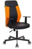 CH-606/BL+TW-96-1 Кресло Бюрократ CH-606 черный/оранжевый искусст.кожа/ткань крестовина металл