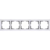 WL03-Frame-05-white Рамка на 5 постов Werkel Snabb, белый с хромом