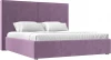 120564 Кровать интерьерная Аура 200 (Сиреневый/Микровельвет) Лига Диванов арт.120564