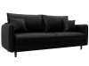 129929 Диван прямой Лига-064 НПБ (ДСП/Дерево/Экокожа/Черный) Лига Диванов 129929
