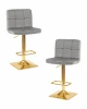 LM-5016-N_G-M_V-MJ9-75 Набор 2 шт стул барный DOBRIN GOLDIE (серый велюр (MJ9-75))