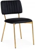 15650 Стул Woodville на металлокаркасе Armond black / gold 15650
