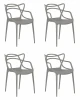 LMZL-PP601-N_P-GR-01 Набор 4 шт Стул обеденный DOBRIN MASTERS (светло-серый (GR-01)) LMZL-PP601-N_P-GR-01