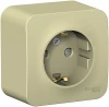BLNRA011117 Розетка накладная с заземлением и шторками (бежевый) Systeme Electric Blanca BLNRA011117
