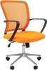 CHAIRMAN 698 хром Компьютерное кресло CHAIRMAN 698 хром (Металл,Пластик,Ткань,Сетка/Оранжевый)