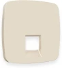 OP3320 Лицевая панель Ambrella Volt OMEGA (Бежевый матовый) для компьютерной/телефонной розетки RJ-45/RJ-11 QUANT OP3320