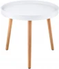 15568 Журнальный столик Woodville Hof 50х45 white / wood 15568