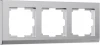 W0031865 Рамка на 3 поста (серебряный матовый) Werkel W0031865 (a063455)
