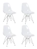LMZL-PC818A-N_CH-M_P-clean Набор 4 шт стул обеденный DOBRIN DSR CASPER (ножки хром, цвет прозрачный)