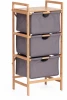 15273 Этажерка с корзинами (mod. JWFU-00029) прессованный бамбук/ткань, 44х33х96 см, натуральный Tetchair 15273