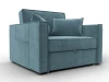 134853 Кресло-кровать Лига-104 (80) (ЛДСП,Брус,Фанера,Велюр/Бирюзовый) Лига Диванов 134853