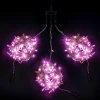 KDD600C-10-1BP Комплект 3 Светло-Розовых Нити по 20м c Контроллером, 600 LED, Провод Прозрачный Силикон, IP65