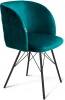 9963415501 Стул SHT-ST33-1/S37 альпийский бирюзовый/черный муар от фабрики Sheffilton