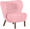 819083 Кресло Lounge Wood ОГОГО (арт.819083), (Искусственный мех/Розовый)
