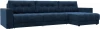 128303 Диван угловой с декором Лига-049 НПБ Лонг Лига Диванов (Велюр) арт.128303