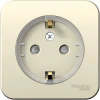 BLNRA111112 Розетка накладная с заземлением и шторками (молочный) Systeme Electric Blanca BLNRA111112