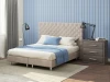 1928810 PROxSON Кровать Paris Boxspring Lift (Ткань: Велюр Monopoly Миндаль (111)) 120x200