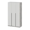 00-00221001 Шкаф распашной Арника ШК 5 (1200), Цемент светлый, Белый шагрень