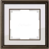 WL17-Frame-01 Рамка на 1 пост Werkel Palacio, бронза с белым