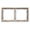 VLSM120210 Рамка металлическая на 2 поста (платина) Voltum S70 Metal VLSM120210