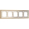 W0051329 Рамка на 5 постов (золото/белый) W0051329 (a051204)