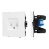 054100 Механизм компьютерной розетки двойной SCT-TENDO-MPC2-PL-WH (RJ-45, CAT6) (Arlight, Белый) 054100