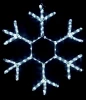 LC-13043 Светодиодная Снежинка "Зимняя Классика" Ø0,7м Белая, Дюралайт на Металлическом Каркасе, IP54 Laitcom LC-13043