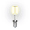 LED-G45-5W/WW/E14/CL/DIM GLA01TR картон Лампочка светодиодная груша прозрачная E14 5W 3000K Uniel LED-G45-5W/WW/E14/CL/DIM GLA01TR