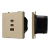 061836 Механизм розетки с быстрой USB зарядкой ARL NOBE SCT-NOBE-MUACC-SFPL-FC-GD (65W, QC3) (Arlight,) 061836