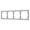 059461 Рамка пластиковая FRM-NOBE-SFPL-4-IS (Arlight, Никель) 059461