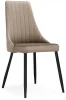 517123 Обеденный стул Notta Кора (Металл/Велюр, Черный/Бежевый) 517123