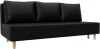 121099 Диван прямой Лига-033 (Черный/Экокожа) Лига Диванов арт.121099